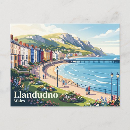 Llandudno Wales Briefkaart (Voorkant)