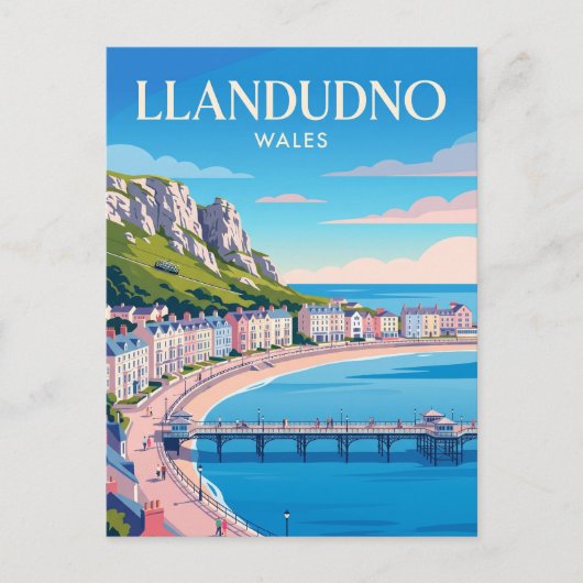 Llandudno Wales Briefkaart (Voorkant)
