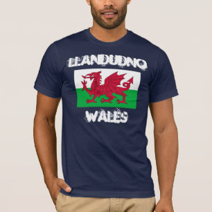 Llandudno, Wales met Welsh flag T-shirt