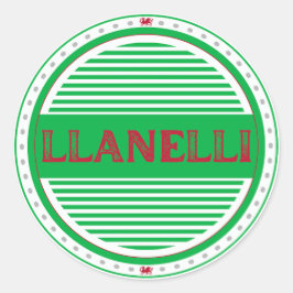 Llanelli City Pride Embleem – Welshe Identiteit Ronde Sticker