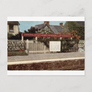 Llanfair PG Vintage Welsh Station Briefkaart