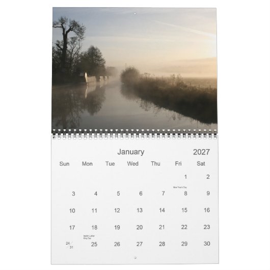 Llangollen Canal Calendar 2012 Kalender (Jan 2027)