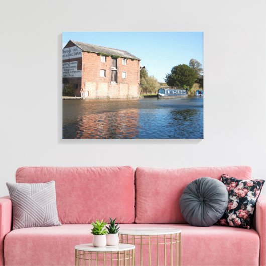 Llangollen Canal Ellesmere England Canvas Afdruk (Insitu (Woonkamer))