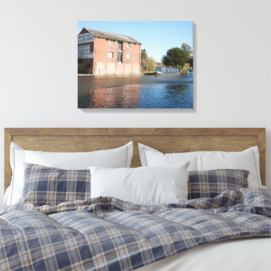 Llangollen Canal Ellesmere England Canvas Afdruk (Insitu (Slaapkamer))