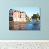 Llangollen Canal Ellesmere England Canvas Afdruk (Insitu (Houten vloer))