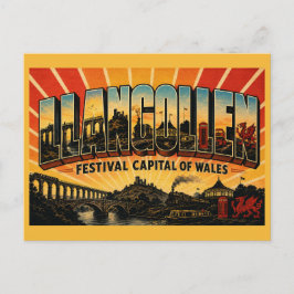 Llangollen Wales Festivalhoofdstad van Wales Briefkaart