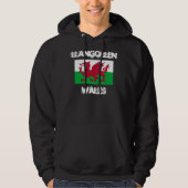Llangollen, Wales met Welsh flag Hoodie (Voorkant)