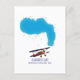 Llangorse kaart van het Brecon Beacon