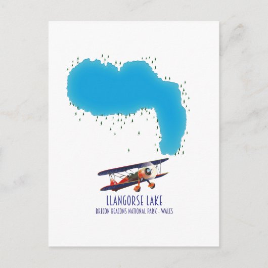 Llangorse kaart van het Brecon Beacon (Voorkant)