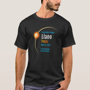 Llano Texas TX Totale Zonsverduistering 2024 1 T-shirt