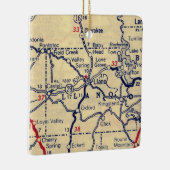 Llano TX 1945 Map Keramisch Ornament (Rechts)