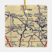 Llano TX 1945 Map Keramisch Ornament (Voorkant)
