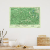 Llano TX Topo Map Poster (Keuken)