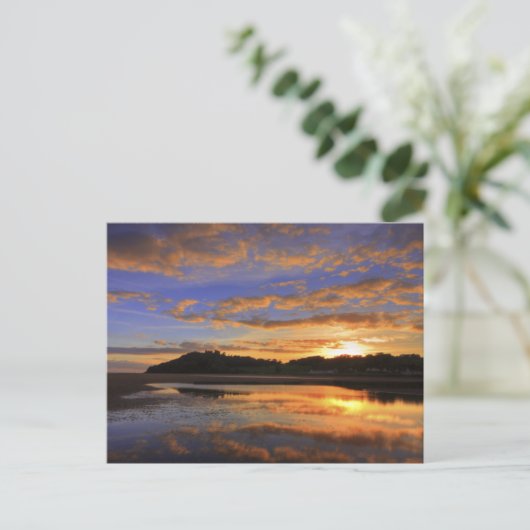Llanstephan Sunset Briefkaart (Staand voorkant)
