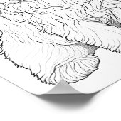 Llasa ook hond volwassen kleuring poster (Hoek)