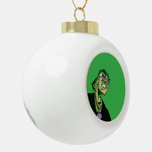 Llavero acrílico keramische bal ornament (Links)