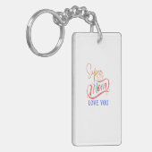 Llavero acrílico Super mom love you Sleutelhanger (Voorkant Links)