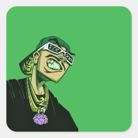 Llavero acrílico vierkante sticker (Voorkant)