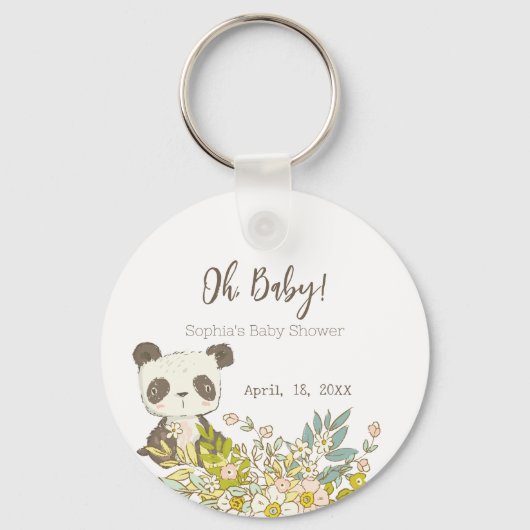 Llavero Chapa Baby Shower Panda Sleutelhanger (Voorkant)