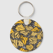 Llavero circular estampado mariposa monarca sleutelhanger (Voorkant)