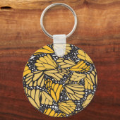 Llavero circular estampado mariposa monarca sleutelhanger (Voorkant)