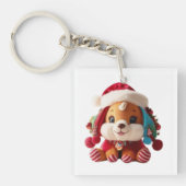 Llavero con Peluche de navidad en forma de perrito Sleutelhanger (voorkant)