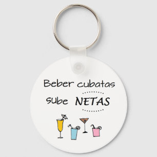 Llavero de beber cubatas sube netas sleutelhanger