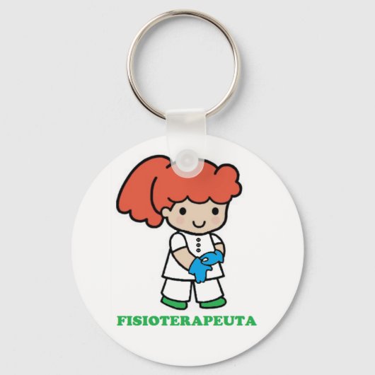 Llavero de chica fisioterapeuta sleutelhanger (Voorkant)
