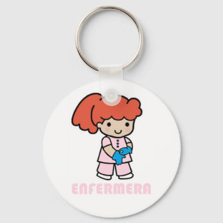 Llavero de enfermera con guantes sleutelhanger