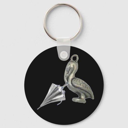Llavero de pelícano con paragüas sleutelhanger (Voorkant)
