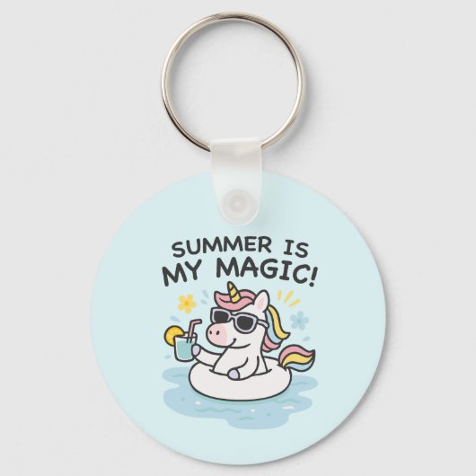Llavero de unicornio “Summer is my magic! Sleutelhanger (Voorkant)