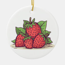 llavero fresita keramisch ornament