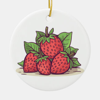 llavero fresita keramisch ornament