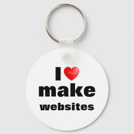 Llavero Ik hou van websites maken Sleutelhanger