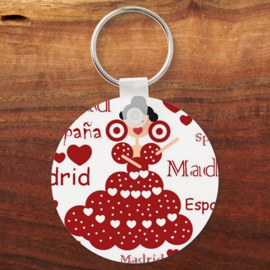 Llavero Madrid Spanje muñeca flamenca Sleutelhanger (Voorkant)