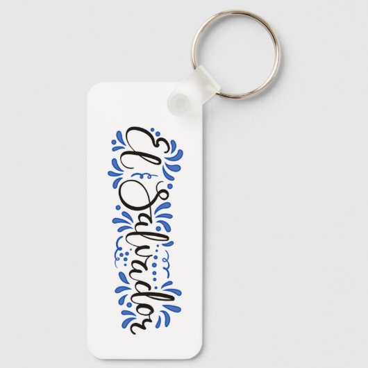 Llavero Rectangular con Diseño de El Salvador Sleutelhanger (Achterkant)