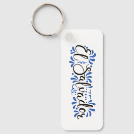 Llavero Rectangular con Diseño de El Salvador Sleutelhanger