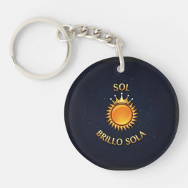 Llavero Redondo “Sol Brillo Sola” – Estilo Compact Sleutelhanger