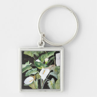 Llavero tipo chapa con acuarela alcatraces sleutelhanger