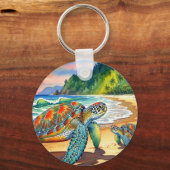 Llavero tortugas en el mar  sleutelhanger (Voorkant)