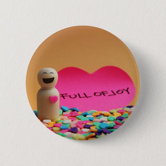 Lleno de alegría ronde button 5,7 cm (Voorkant)