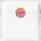 Lleno de alegría ronde sticker (Tas)