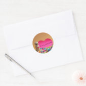 Lleno de alegría ronde sticker (Envelop)