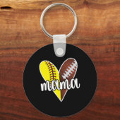Ller Mama Trots Softll Voetll Speler Ll Moeder Sleutelhanger (Voorkant)