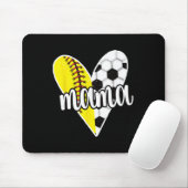 Ller Mama Trots Voetbal Softll Speler Ll Moeder Muismat (Met muis)
