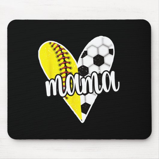Ller Mama Trots Voetbal Softll Speler Ll Moeder Muismat (Voorkant)