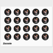 Llerina T-rex Dancing  Ronde Sticker (Vel)