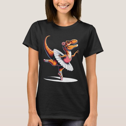 Llerina T-rex Dancing  T-shirt (Voorkant)