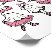 Llet Ghost Dancer Schattige Boo Dancing Halloween Poster (Hoek)