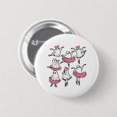 Llet Ghost Dancer Schattige Boo Dancing Halloween Ronde Button 5,7 Cm (Voorkant /achterkant)